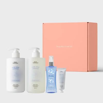 Zestaw Prezentowy Żel do mycia + Balsam + Krem do rąk + Mgiełka 94ml (Czyste mydło)