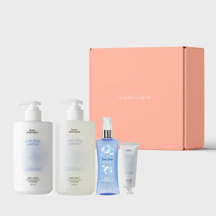 Gift Set Wash + Lotion + Hand Cream + Mist 94ml (Pure Soap)