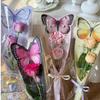 10PCS Waterproof Butterfly Flower Wrapping Paper Transparent Bouquet Packing Material Wedding