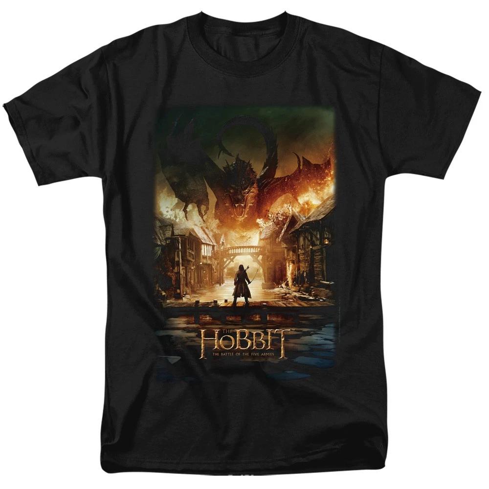 Hobbit Battle Of The Five Armies Movie Smaug Poster Licensed Adult T-Shirt XL