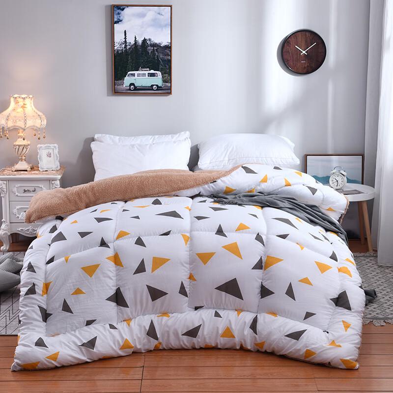 Yuanzhiwei Snowflake Milk Lamb Velvet Double-Sided Thick Winter Quilt