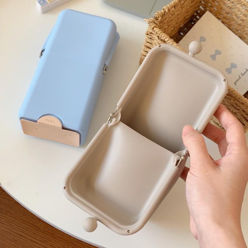 Standing Stationery Box Silicone Pen Organizer Durable Pencil Case  Gift