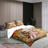 Softville Cozy Town 3PCS Bedding Sets Lop Rabbit Swinging On A Rope Swing Pinted Duvet Cover No Filling Cartoon Style Queen Size