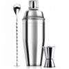 OEM Custom Stainless Steel Wine Set Blending Tools Boston Three Piece Cocktail Shaker Set Wholesale Bar Tool Blender Sets