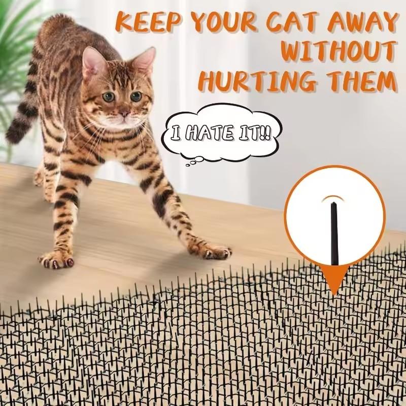 Cat Scat Mat Repellent Garden Anti-Cat Mats with Spikes Flat Prickle Strips Deterrent Repellents for Dogs Cats Wild Animals