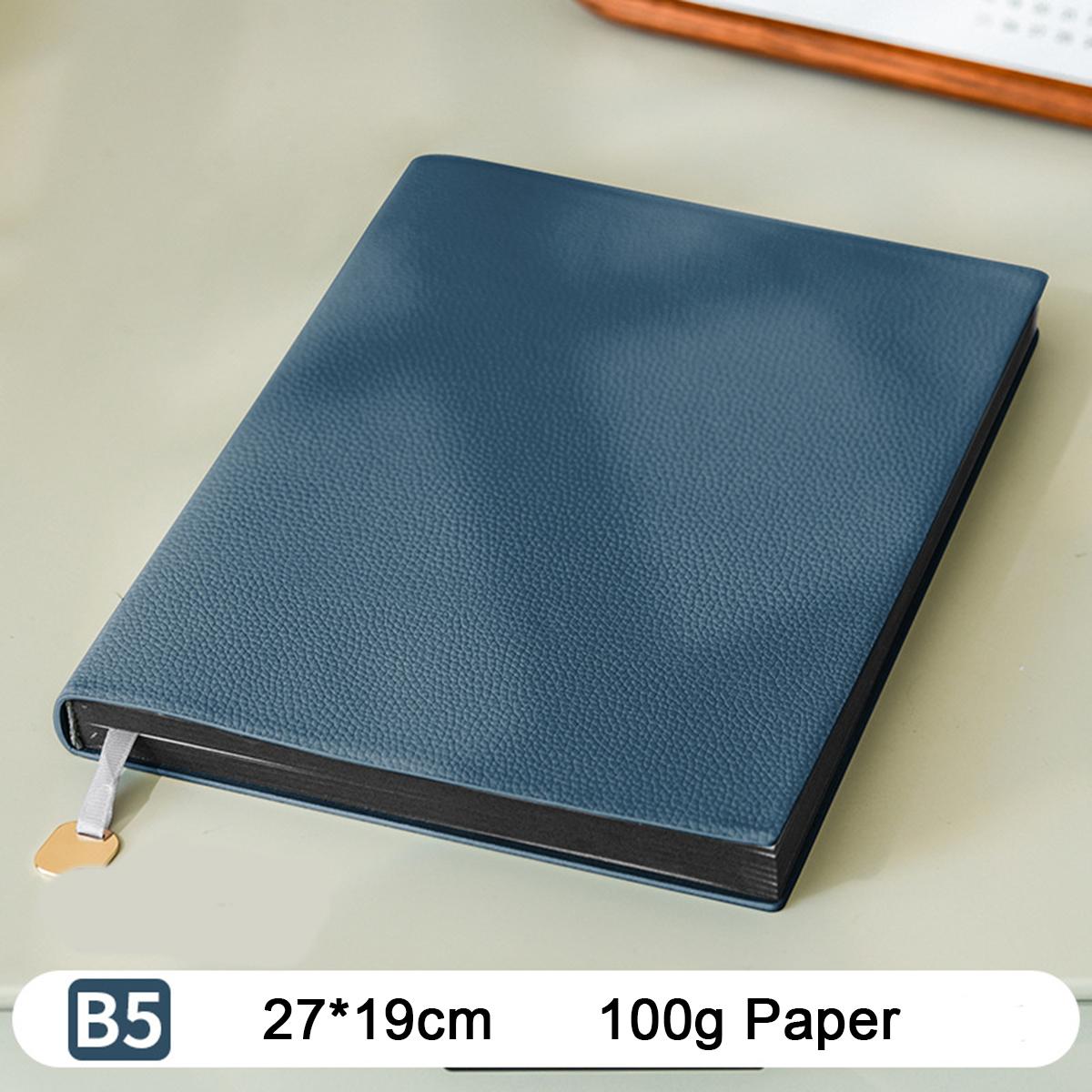 

Блокнот из плотной кожи B5, деловой блокнот, книга записей встреч, журнал путешествий, студенческий дневник, книга выписок, 100 листов, 200 страниц B5