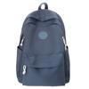 Solid Simple Color Student Lightweight Backpack With Plush Pendant For School