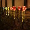 Güneş Led Şeker Kamışı Yolu Lambası Noel Yeni Yıl Tatili için 8 Mod Açık Lolipop Işıkları