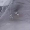 Beixi s925 Sterling Silver French Rose Stud Earrings - Elegant Floral Miniature with a Cool, Minimalist Style