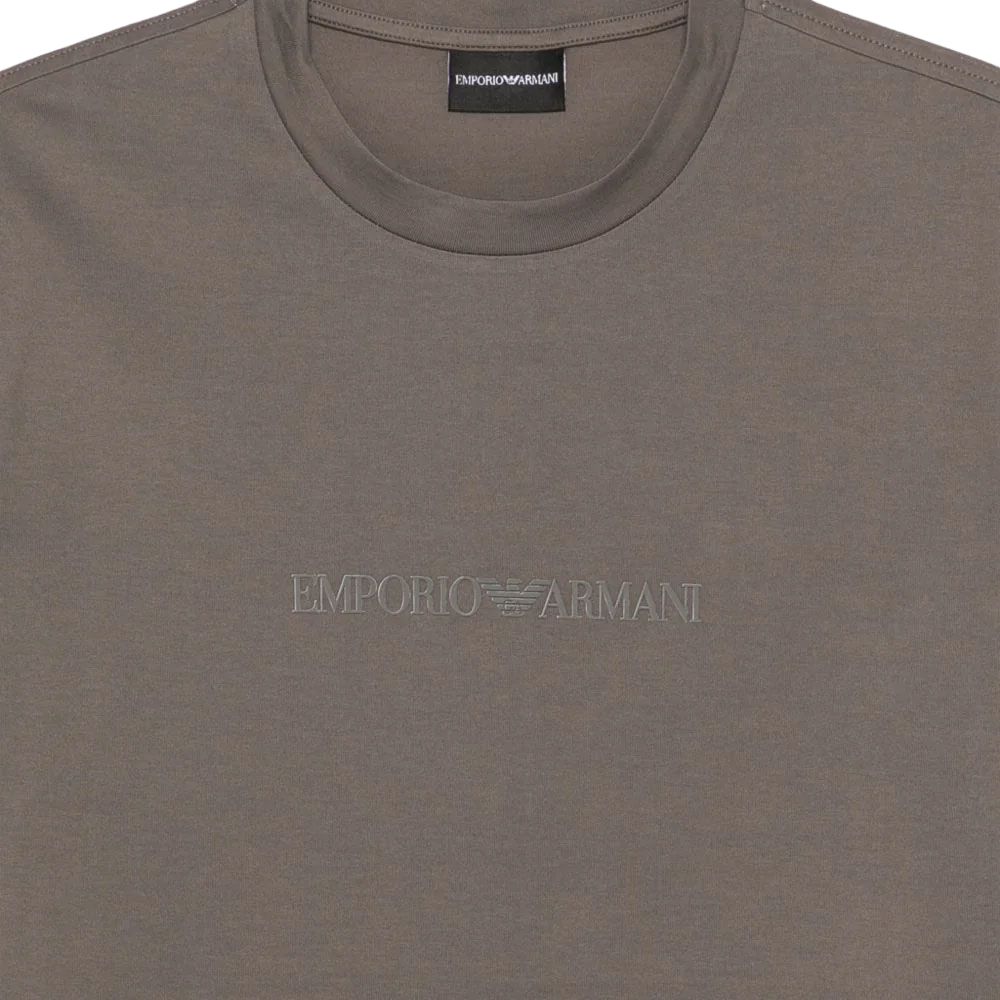 Emporio Armani SS26 Logo Detail Cotton Crew Neck Short Sleeve T-Shirt Men Tops EM004583-AF13669-M8361