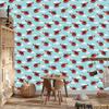 Red Helicopters Wallpaper for Living Room and Bedroom 50x1000