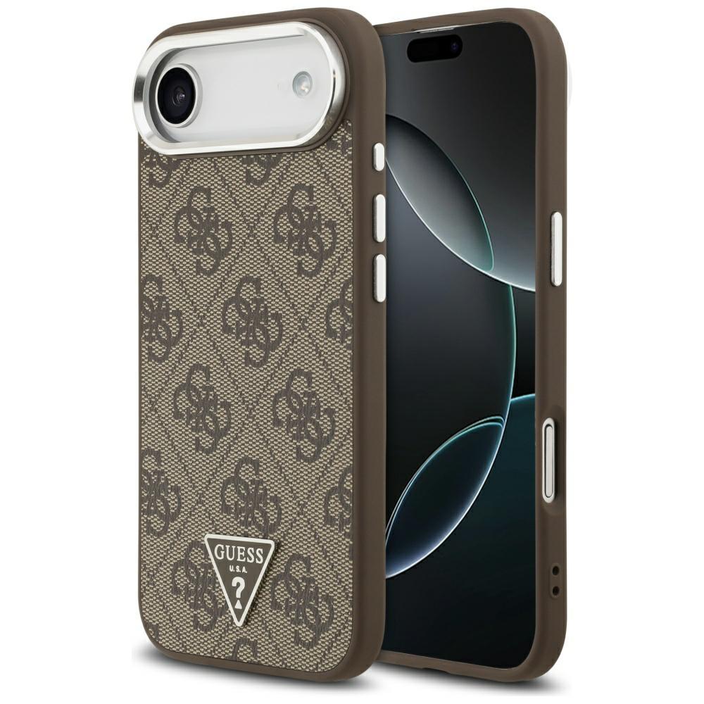 Guess 4G Triangle Logo MagSafe case for iPhone Air brown silver