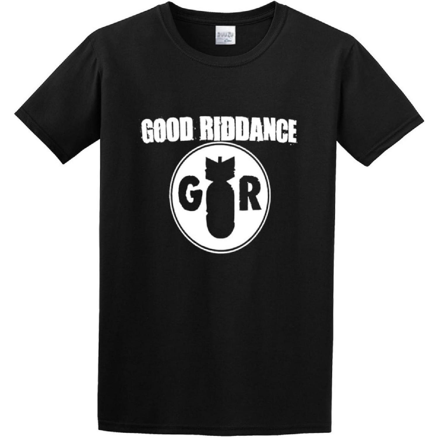 PEACH JO+ Good Riddance Логотип Полосатый Унисекс 100% Хлопок Футболки с коротким рукавом Черный S