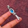 Awesome Swiss Blue Topaz Gemstone Pendant: 925 Sterling Silver Handmade Pendant Necklace Jewelry