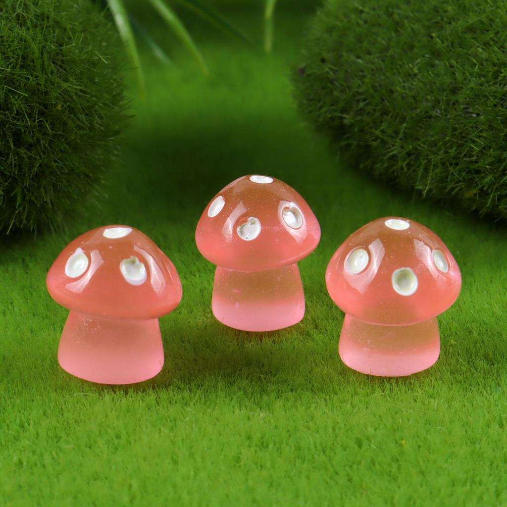 Mini Transparent Mushroom Ornaments for Moss Gardens and Balcony Potted Plants