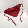 Retro Hollow Knitted Headscarf Lace-Up Triangle Turban Fashion Belt Accessories