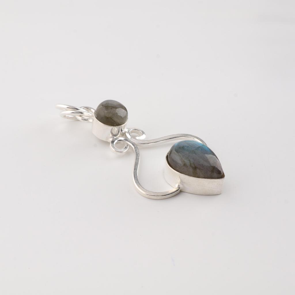 Labradorite Gemstone 925 Sterling Silver Designer Pretty Pendant 1.60" For Mother PP-13-34
