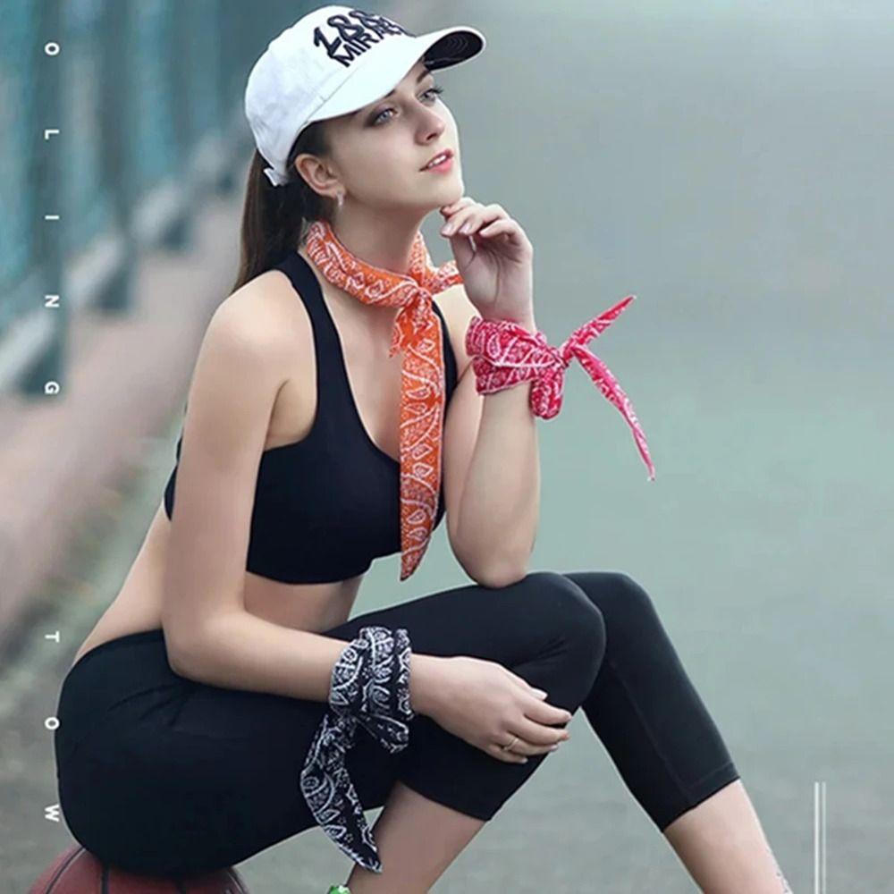 Sun Protection Cooling Scarf Wristband Cooling Bandana Fashion Sports Headband  Outdoor
