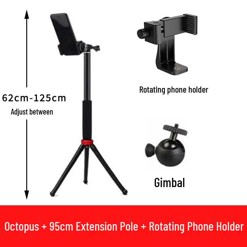 Versatile Flexible Octopus Tripod for Phones & Cameras - Outdoor/Indoor Stand for Selfie, Mirrorless DSLR, Live Streaming