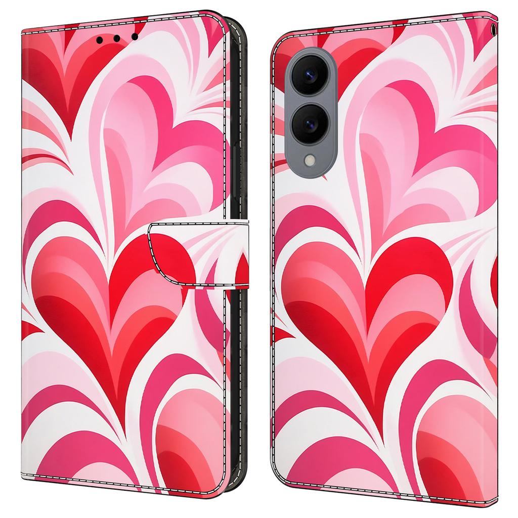 For Samsung Galaxy S25 Edge Case Wallet Stand Pattern Printing PU Leather Flip Phone Cover
