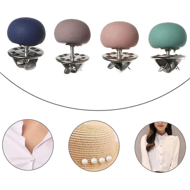 10 ks Knoflíkové špendlíky pro zakrytí Dámská košile Brož Knoflíky Špendlíky Bez šití Knoflíkové špendlíky Zavírací špendlíky Pro DIY Oblečení Šaty Aaccessories