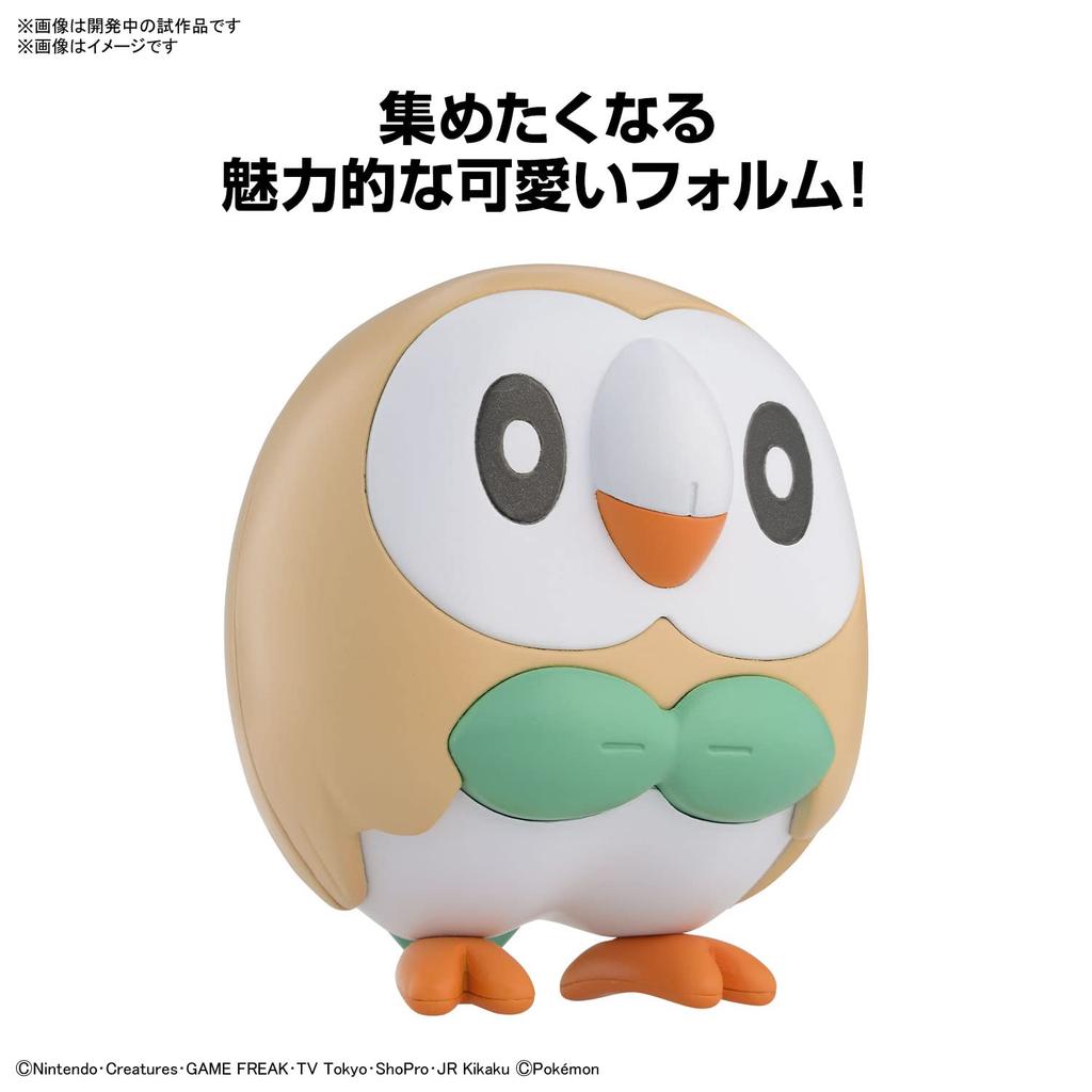 BANDAI SPIRITS Pokémon Plastic Model Collection Quick!! 10 Rowlet Pre-Colored Plastic Model