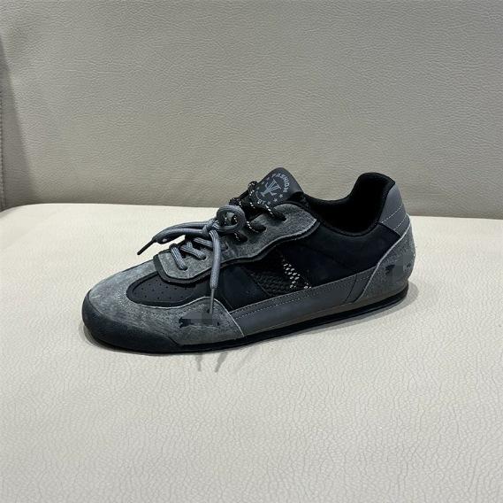 Summer new leather shoes soft baseplate shoes lace-up low-top sports and leisure bc