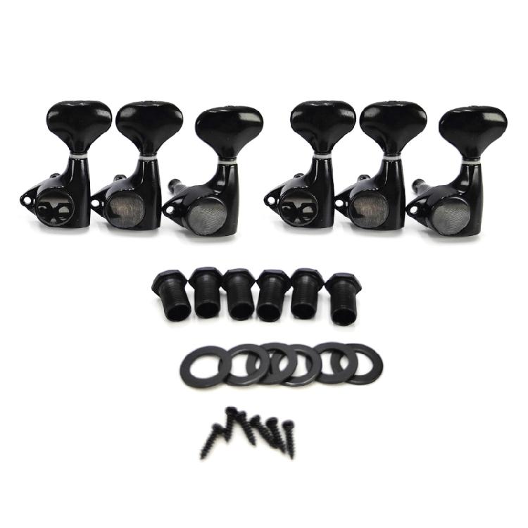6PCS Guitar Tuning Pegs Guitar Repairing Component Suitable for Acoustic and Electric Guitars with Metal Construction