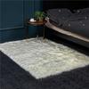 Nordic Style Plush Living Room Carpet - Cute Full Coverage Imitation Wool Rug for Bedroom & Sofa Area.