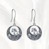 Huitan Galloping Horse Vintage Earrings for Women Novel Cave Tree Animal Design Special-interested Female Earrings Retro