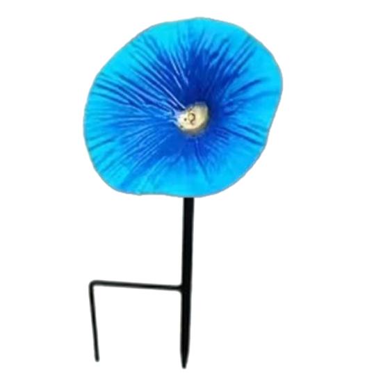Metal Flower Bird Bath, Decorative Garden Bird Bath Feeder, Outdoor Wild Bird Feeder with 2-Prong Base for Garden Backyard Decor