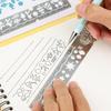 Office School Supplies Ruler Student Stationery Multifunctional Metal Bookmark Korean Learning Tool Stainless Steel Measuring