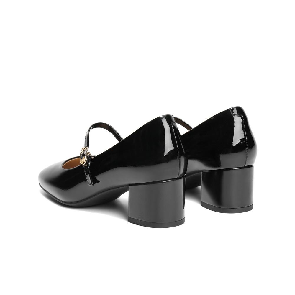 Belle Retro Mary Jane Shoes Women's 2025 Spring New Shopping Mall Same Genuine Leather Coarse Follow Up Shoes