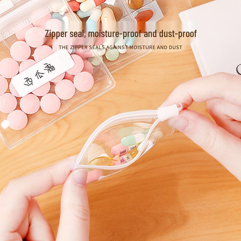 Przenośna Mini Saszetka-Dozownik na Leki na Tabletki i Pigułki