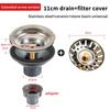 1Set Corrosion Resistance Basin Drain Simple Structure Easy To Install Sink Filter Accessories Durable Stainless Steel