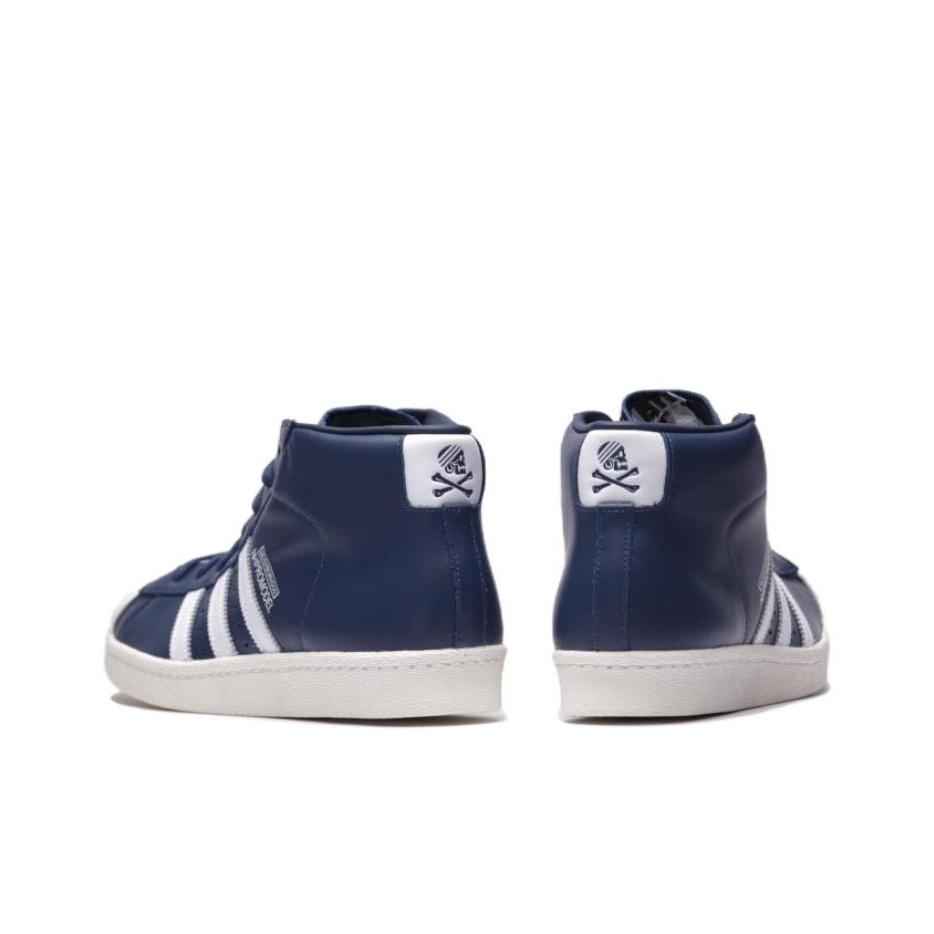 Adidas Originals Pro Model Vintage Comfortable Versatile Trendy Breathable Mid-Top Skate Shoes Unisex Sneakers Blue B35247