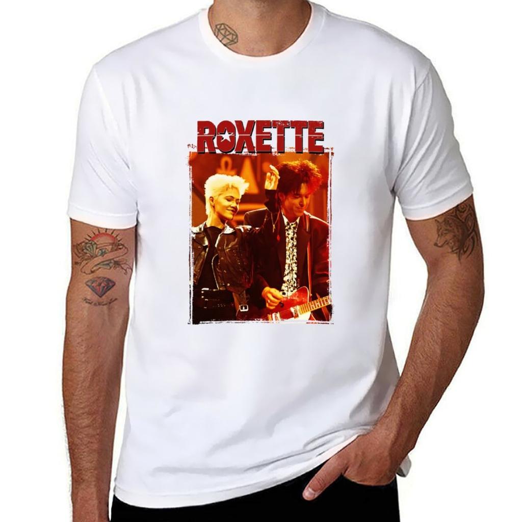 Roxette Tshirt Casual Basic Short Sleeve Tshirt