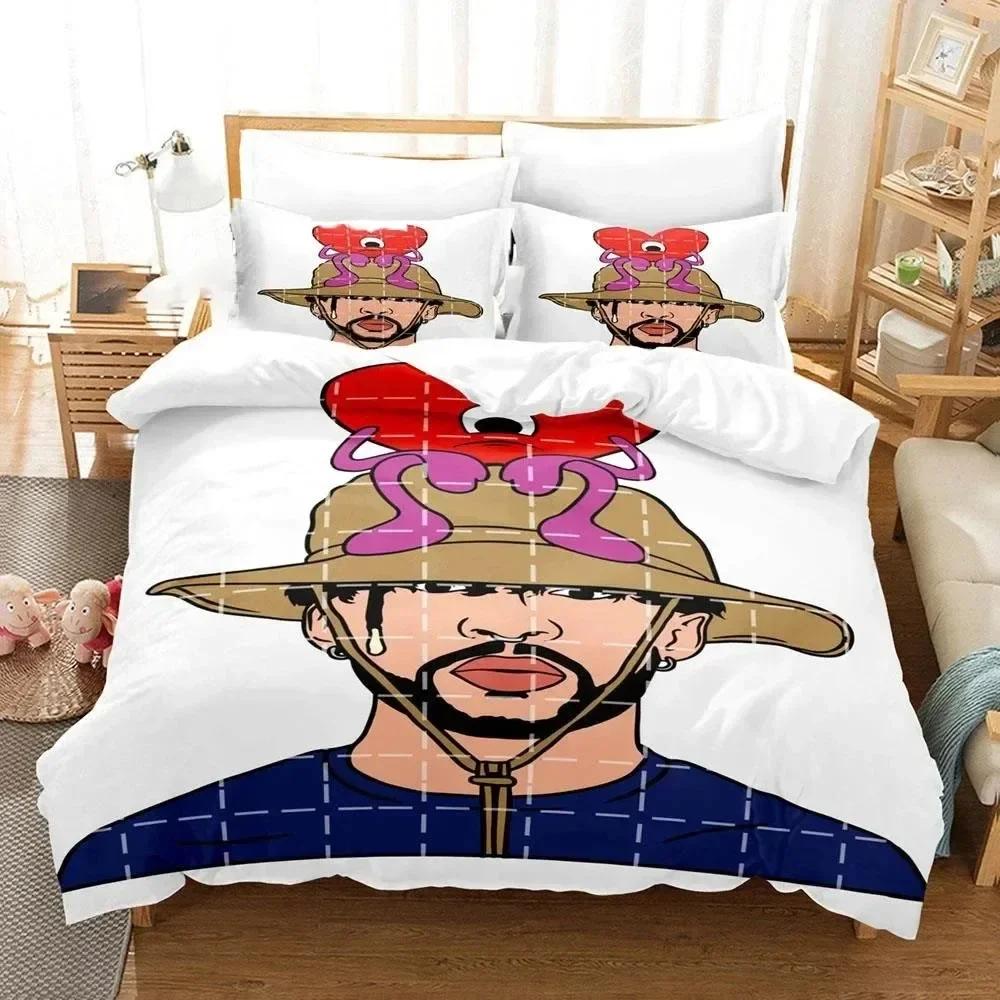 3D-Druck Bad Bunny Un Verano Sin Ti Bettwäsche-Set Einzelbett Doppelbett Queen King Cal King Größe Bettwäsche-Set