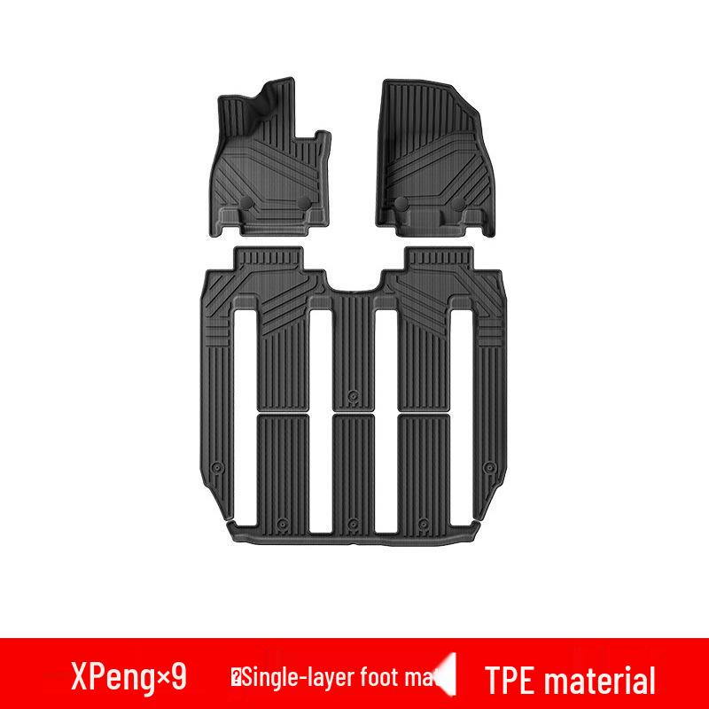 XPeng X9 TPE Trunk Mat: Eco-friendly, Waterproof & Wear-resistant Car Interior Accessory.
