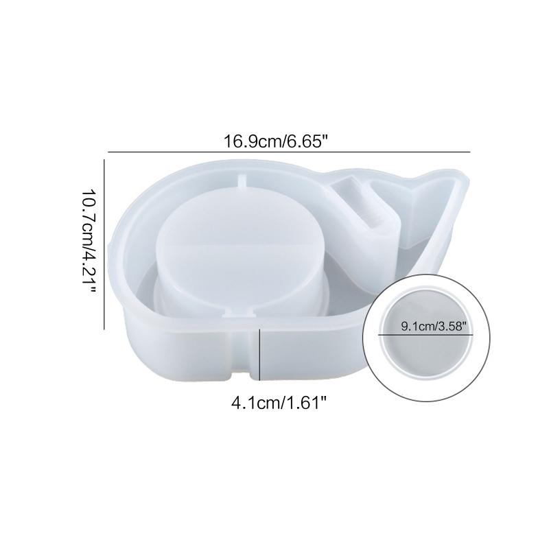 Resin Jewelry Box Epoxy Mold Elephant Hippo Pig Whale Piggy Bank Mold Crystal Casting Mold for Coin Jewelry Organizer