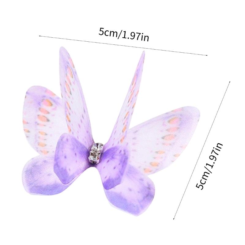 20 STÜCKE Stickerei Schmetterling Applikationen Aufnäher zum Aufnähen für Nähhandwerk Hochzeitskleid Kleiderdekoration Haarschmuck