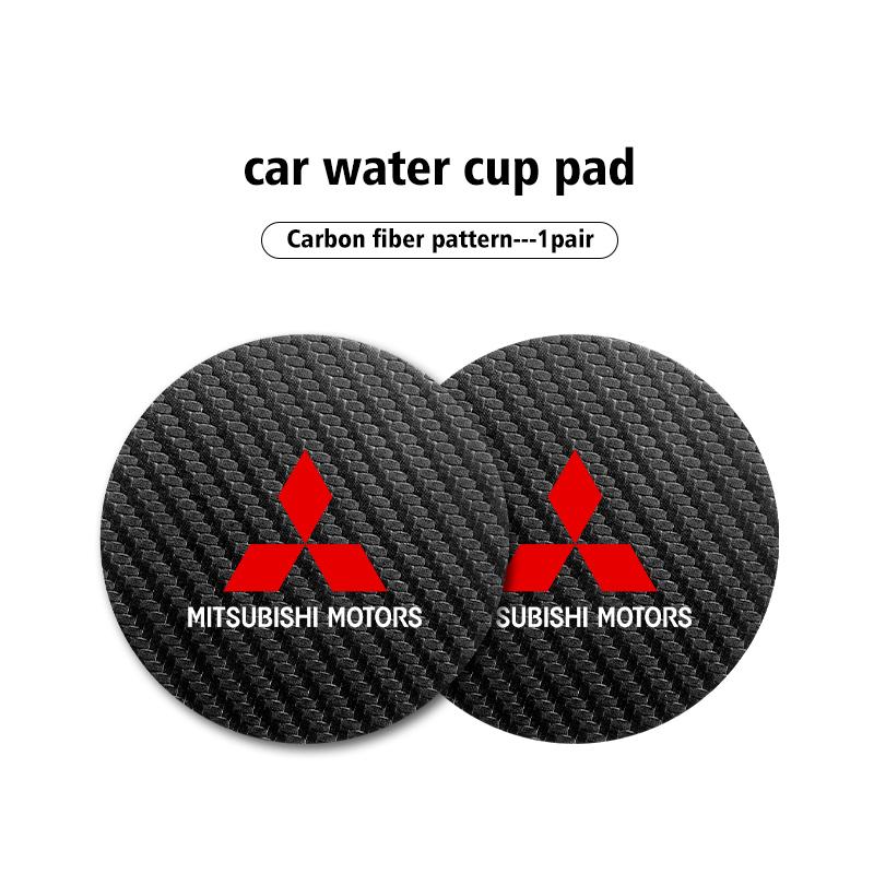 Podložka pod hrnek z uhlíkových vláken Protiskluzová Odolná Autopříslušenství Pro Mitsubishi Outlander Lancer L200 ASX Pajero Grandis Eclipse
