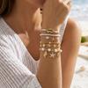 Bohemian Shell Starfish Bead Bracelet Set for Women Summer Beach Multilayer Starfish Conch Stacked Bracelet Party Jewelry Gifts