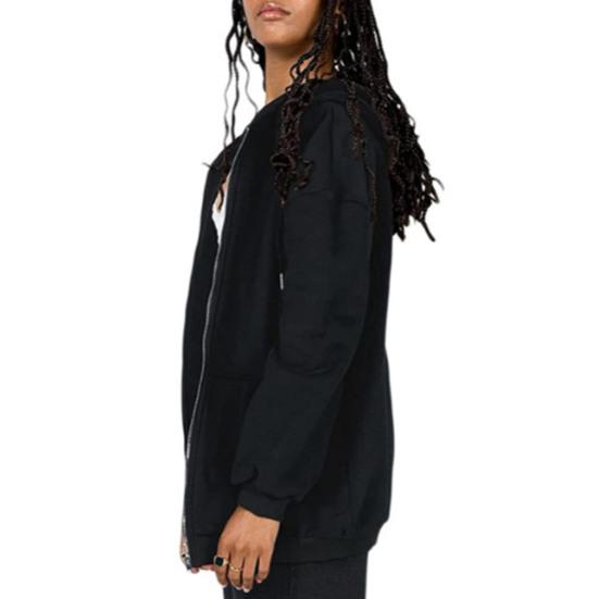 Женское пальто с капюшоном и длинным рукавом на молнии — фото 13