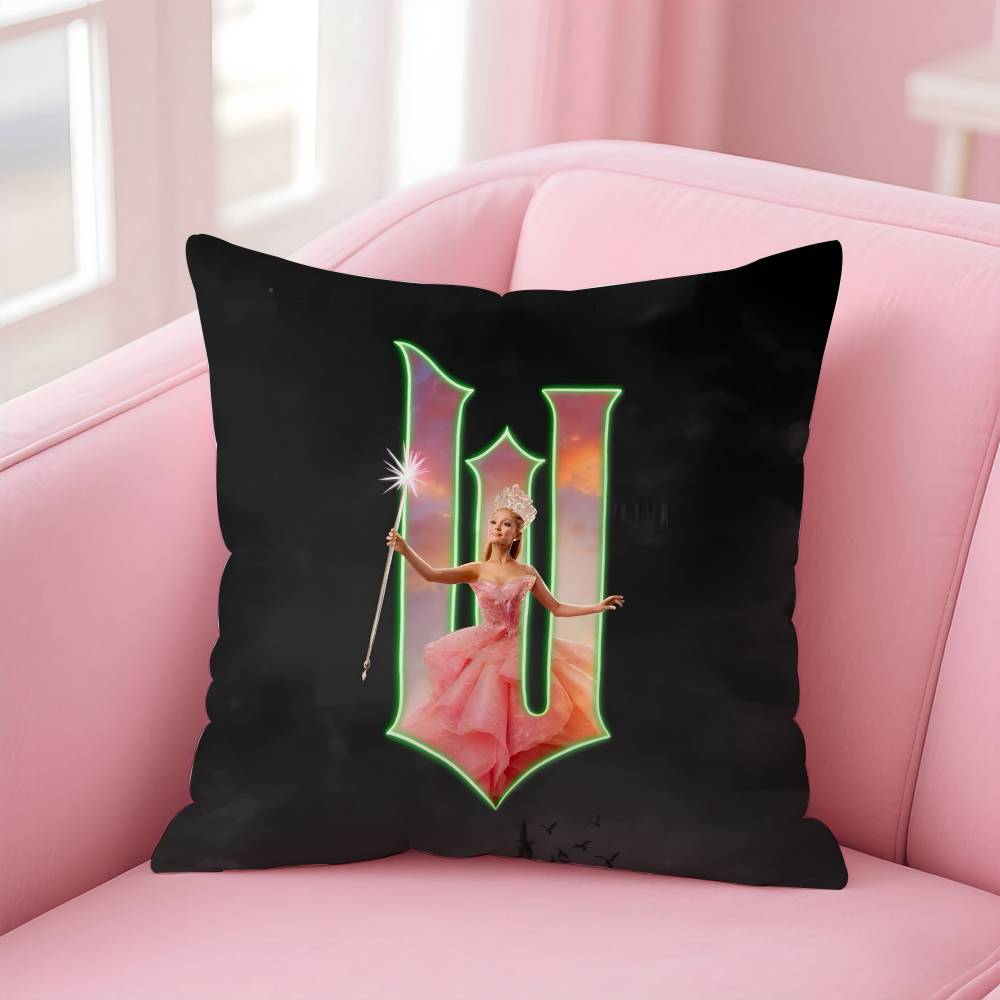 Vintage Movie W-Wicked Anime Pillow Case Anti-Dustmite Pillowcase Invisible Zipper Silky Short Plush Sofa Cushion Cover