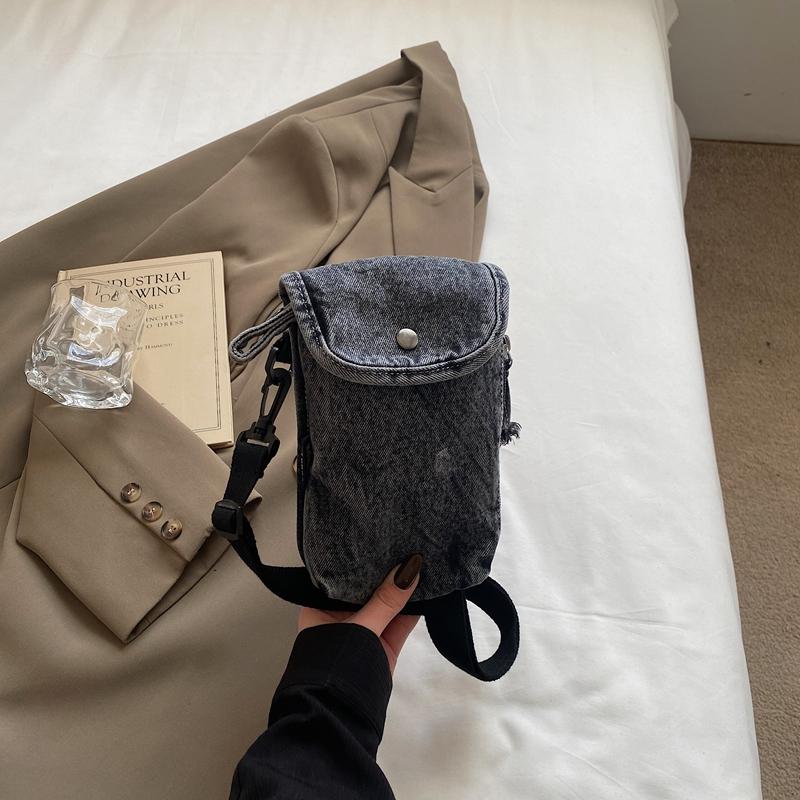 Mobile Phone Bag Women's Denim Water Cup Bag Mini Shoulder Crossbody Bag Coin Purse