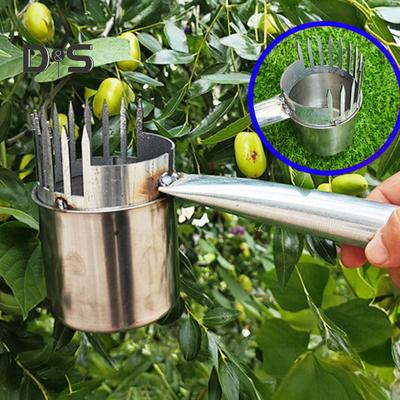Metal Fruit Picker Light-weight Fruit Picking Tool with Bag or Cup Fruit Collection Tool for Harvesting Jujube Blueberries Longans