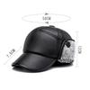 New Fashion Men Leather Hat Baseball Cap Outdoors Hunting Ear Flap Winter Men Women Caps Casual Adjustable