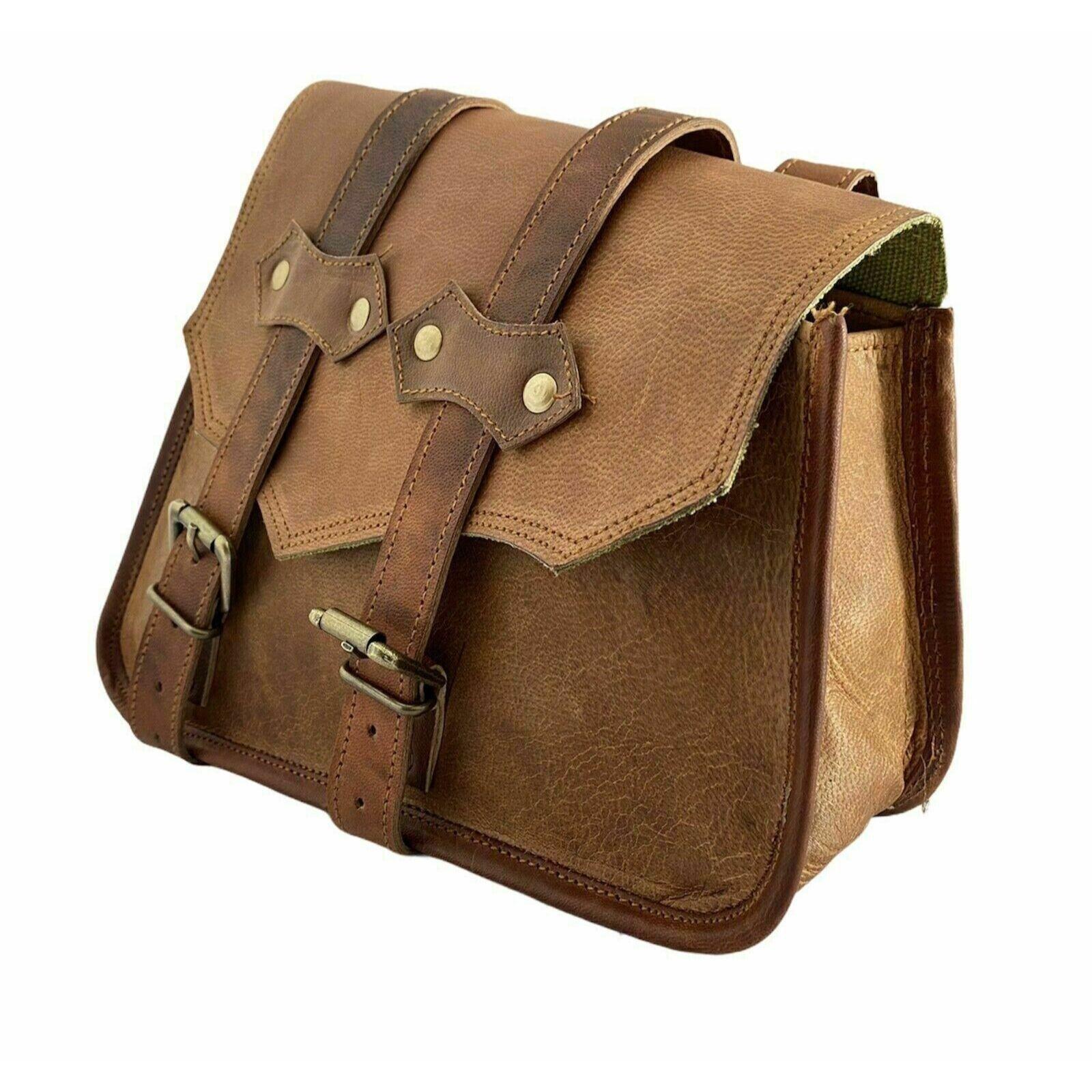 Acheter Sacoches de selle en cuir pour moto, 3 sacs, pochette latérale, 3 sacs de vélo