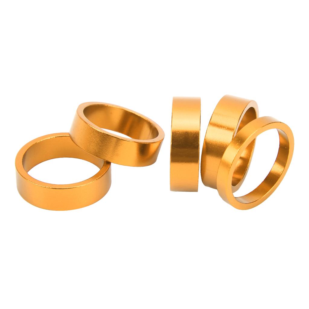 CANSUCC 5 SZT. 28,6 MM Zestaw Podkładek Pod Widelec Przedni Roweru MTB Podkładka Pod Stery Rowerowe Podkładka Dystansowa Pod Stery Uszczelka Widelca Złoty